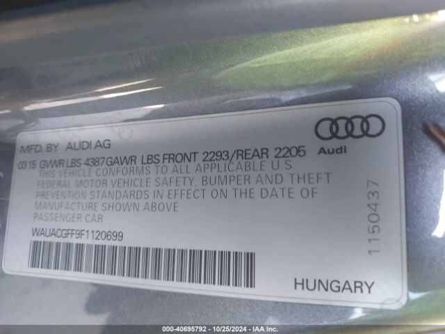 WAUACGFF9F1120699 Audi A3 1.8t Premium
