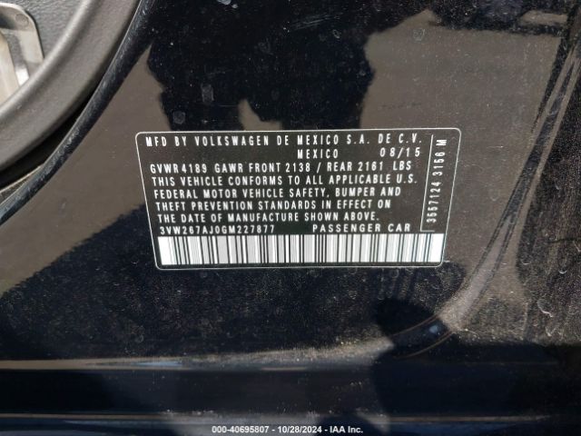 3VW267AJ0GM227877 Volkswagen Jetta 1.4t S