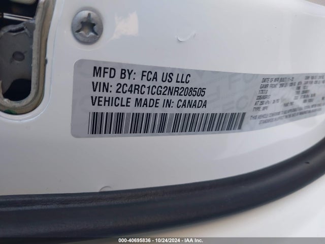 2C4RC1CG2NR208505 Chrysler Voyager Lx