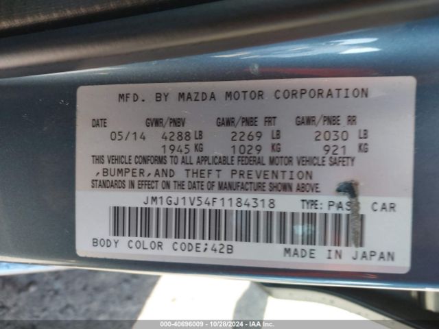 JM1GJ1V54F1184318 Mazda Mazda6 I Touring