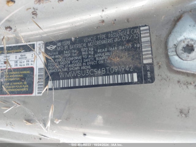 2011 MINI COOPER WMWSU3C54BT091942 Photo 8