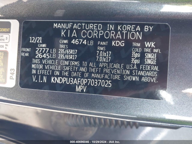 KIA Sportage Lx 2023 KNDPU3AF0P7037025 Image 9