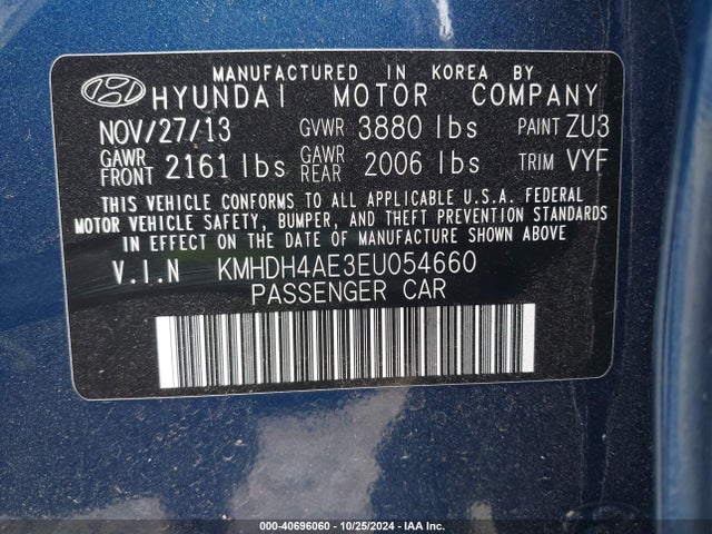 Hyundai ELANTRA SE 2014 KMHDH4AE3EU054660 Image 25
