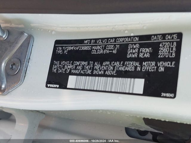 YV126MFK4F2368650 Volvo S60 T5 Drive-e Premier