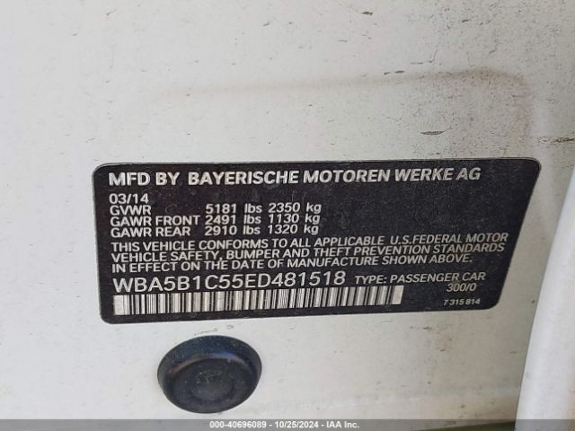 WBA5B1C55ED481518 BMW 535i
