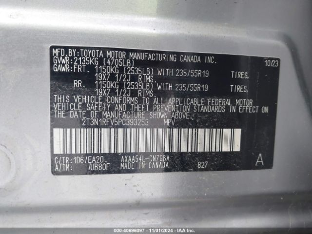 2T3N1RFV5PC393253 Toyota Rav4 Limited