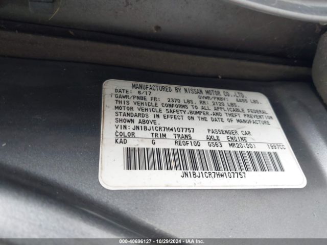 JN1BJ1CR7HW107757 Nissan Rogue Sport Sv