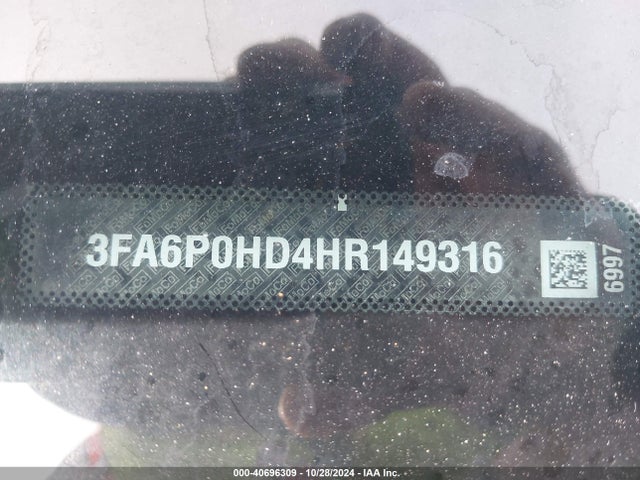 Ford FUSION SE 2017 3FA6P0HD4HR149316 Image 9