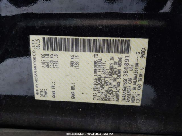 1N4AA6AP6GC386891 Nissan Maxima 3.5 Platinum