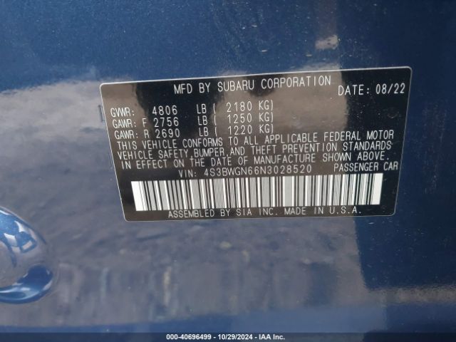 4S3BWGN66N3028520 Subaru Legacy Limited Xt
