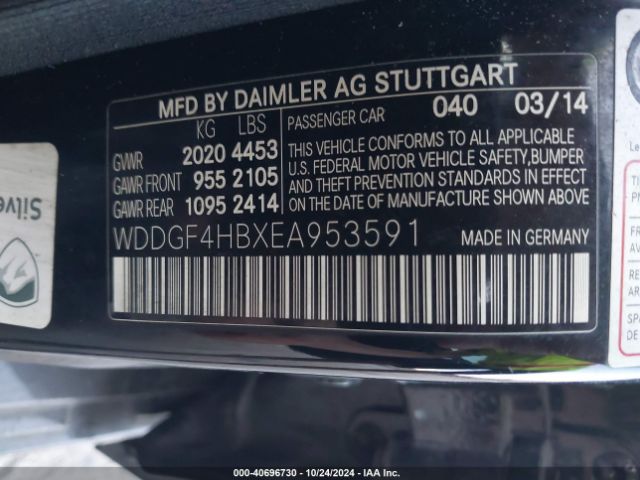 WDDGF4HBXEA953591 Mercedes-Benz C 250 Luxury/sport