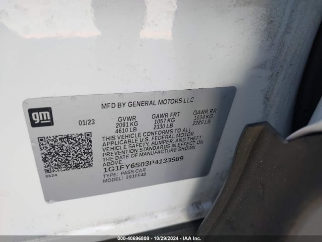1G1FY6S03P4133589 Chevrolet Bolt Euv Fwd Lt