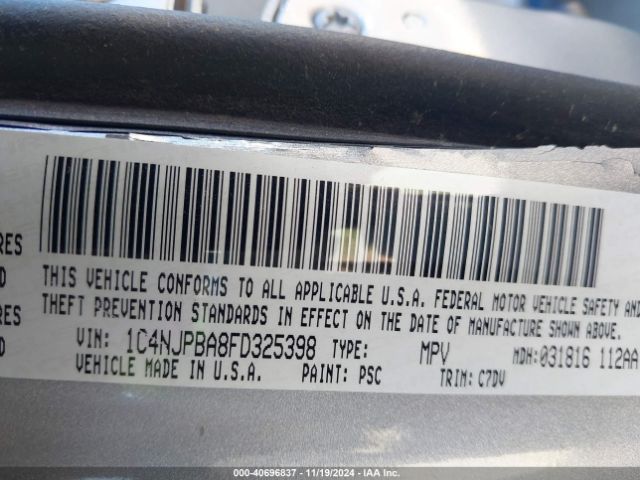 1C4NJPBA8FD325398 Jeep Patriot Sport