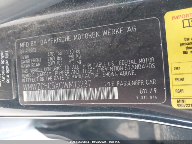 2012 MINI COOPER S COUNTRYMAN WMWZC5C5XCWM13237 Photo 8