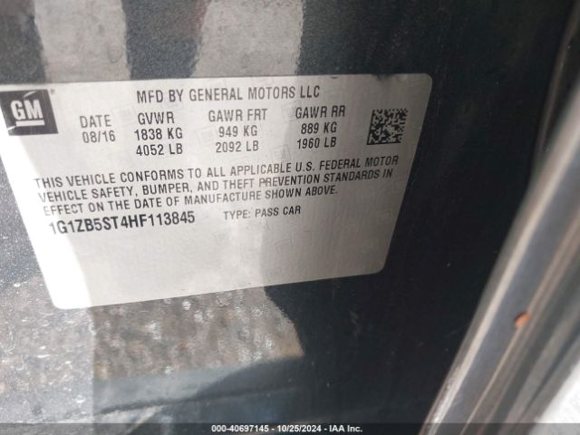 1G1ZB5ST4HF113845 Chevrolet MALIBU LS