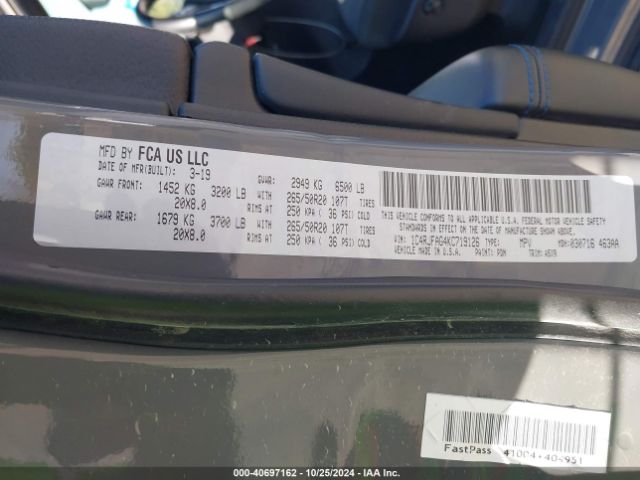1C4RJFAG4KC719126 Jeep Grand Cherokee Upland 4x4