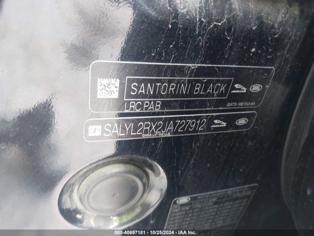 SALYL2RX2JA727912 Land Rover Range Rover Velar P250 Se R-dynamic