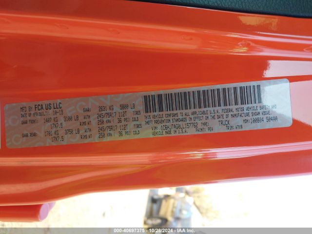 1C6HJTAG0LL157762 Jeep Gladiator Sport S 4x4