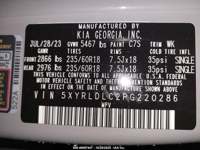 KIA Sorento X-line S 2023 5XYRLDLC2PG220286 Image 9