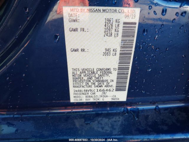 1N4BL4BV9LC166462 Nissan Altima S Fwd