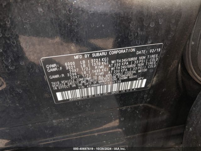 4S4WMAPD2K3456138 Subaru Ascent Limited