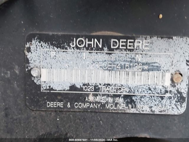 2014 JOHN DEERE 1023E 1LV1023ECEH415136 Photo 8