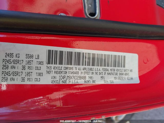 1C4PJMBX7KD298488 Jeep Cherokee Trailhawk 4x4