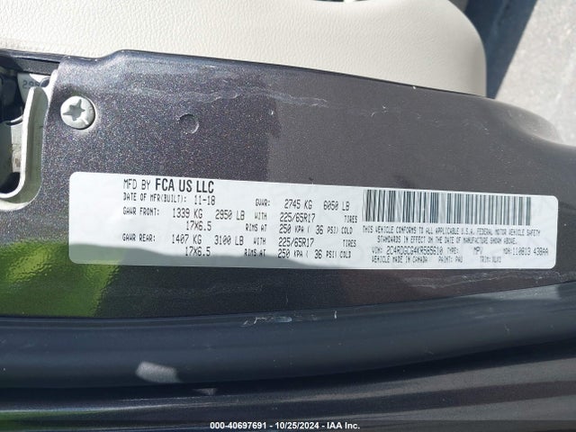 Dodge Grand Caravan Sxt 2019 2C4RDGCG4KR585610 Image 9