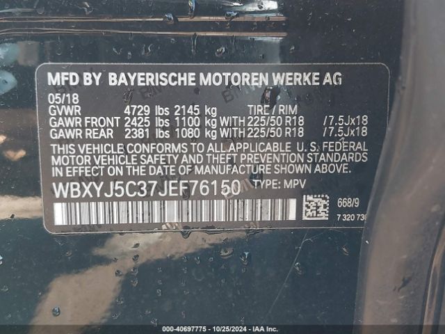 WBXYJ5C37JEF76150 BMW X2 Xdrive28i