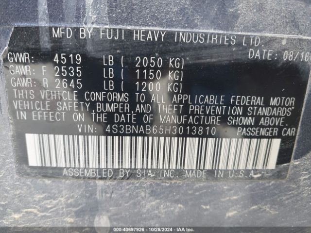 4S3BNAB65H3013810 Subaru Legacy 2.5i