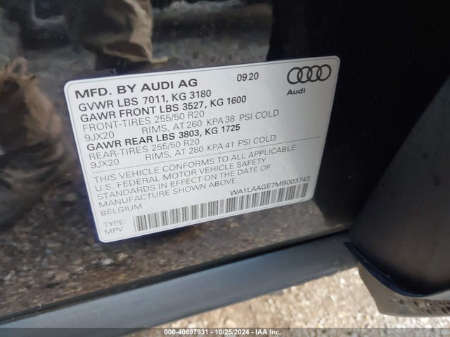 Audi E-tron Premium Plus Quattro 2021 WA1LAAGE7MB003743 Image 8