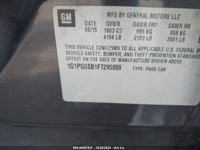 1G1PG5SB1F7295088 Chevrolet CRUZE LTZ