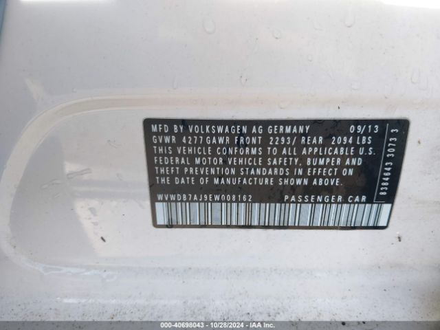 WVWDB7AJ9EW008162 Volkswagen Golf 2.5l