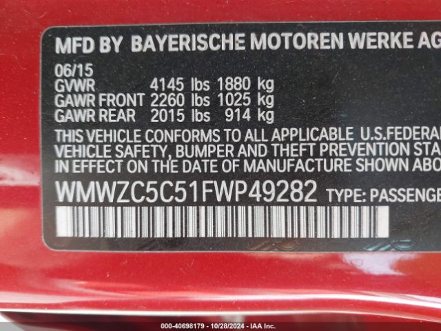 WMWZC5C51FWP49282 Mini Countryman Cooper S