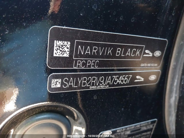 SALYB2RV9JA754557 Land Rover Range Rover Velar P380 S