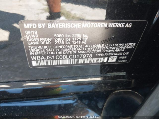 WBAJS1C08LCD17978 BMW 540I