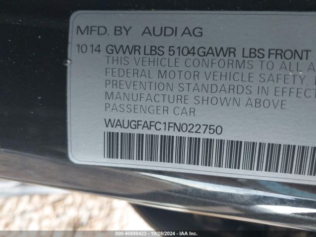 WAUGFAFC1FN022750 Audi A6 2.0t Premium