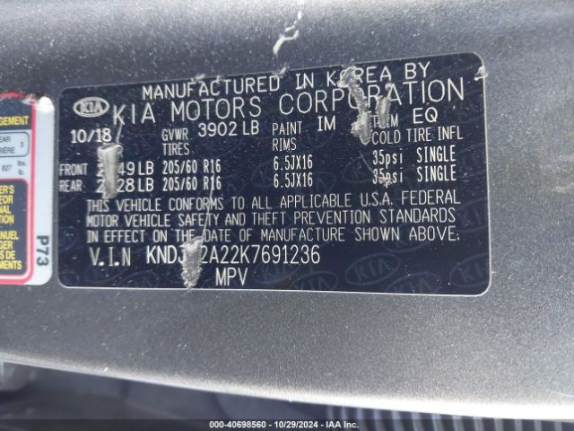 KNDJN2A22K7691236 KIA Soul