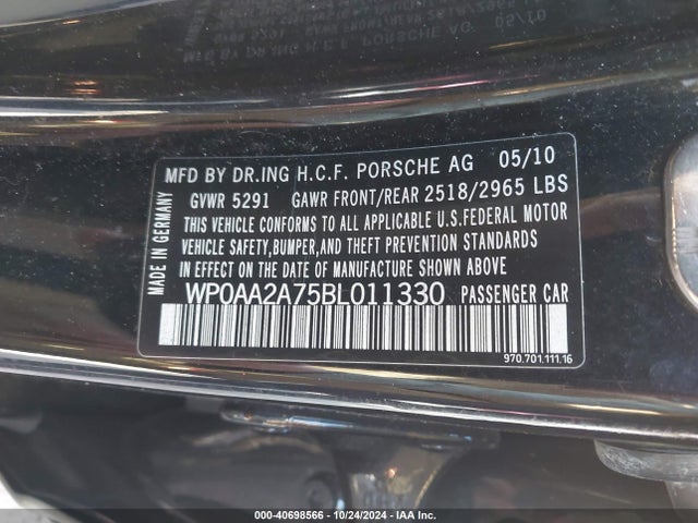 2011 PORSCHE PANAMERA WP0AA2A75BL011330 Photo 8