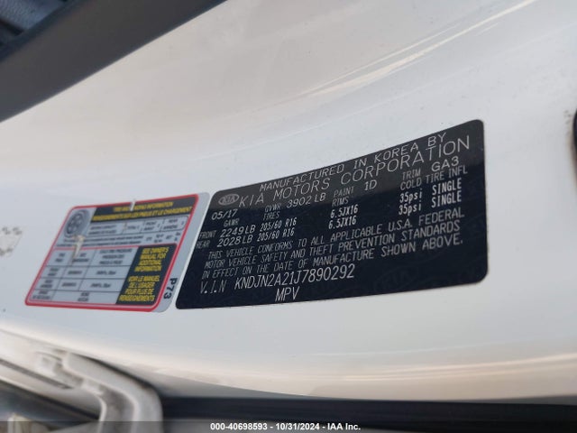 KIA Soul 2018 KNDJN2A21J7890292 Image 9