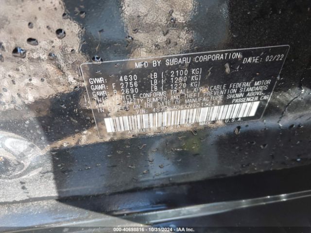 4S3BWAD6XN3015221 Subaru Legacy Premium