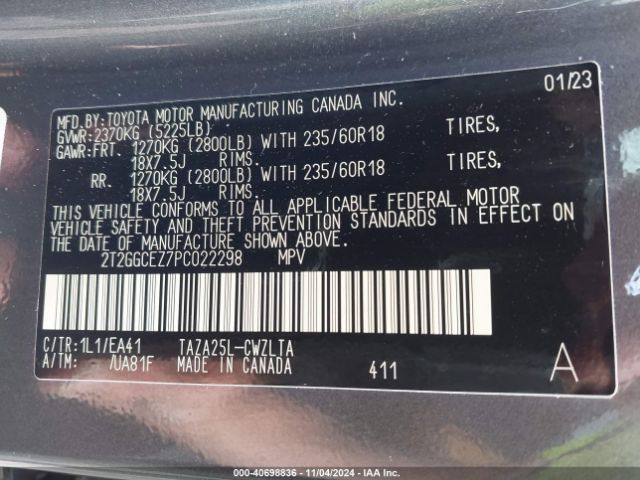 2T2GGCEZ7PC022298 Lexus Nx 350 Premium