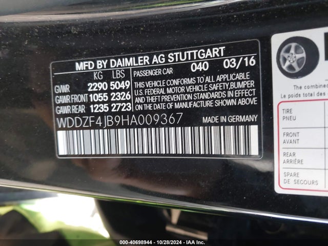 Mercedes-Benz E 300 2017 WDDZF4JB9HA009367 Image 9