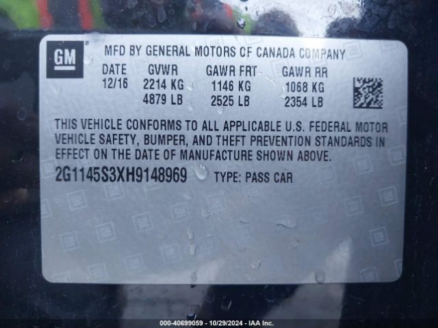 2G1145S3XH9148969 Chevrolet IMPALA 2LZ