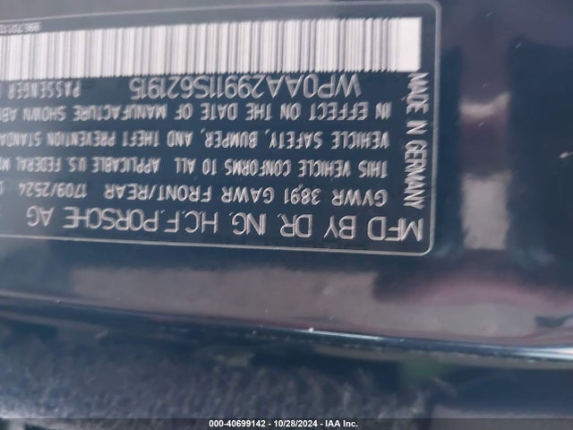 2001 PORSCHE 911 WP0AA29911S621915 Photo 8