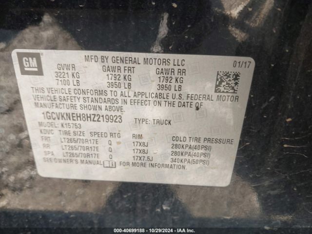1GCVKNEH8HZ219923 Chevrolet Silverado 1500 Wt