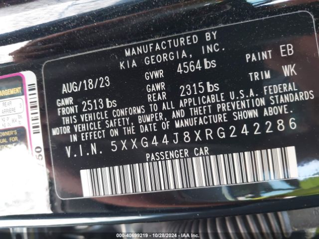 5XXG44J8XRG242286 KIA K5 Gt