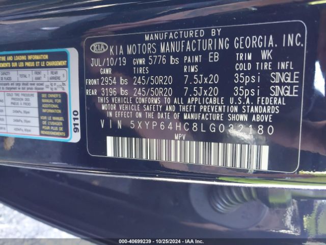 5XYP64HC8LG032180 KIA Telluride S