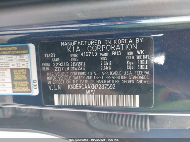 KNDERCAAXN7287592 KIA SELTOS EX
