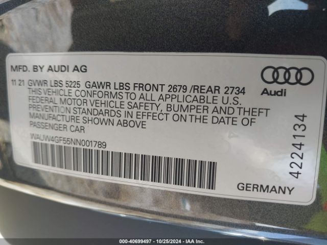 2022 AUDI S5 CABRIOLET WAUW4GF55NN001789 Photo 8
